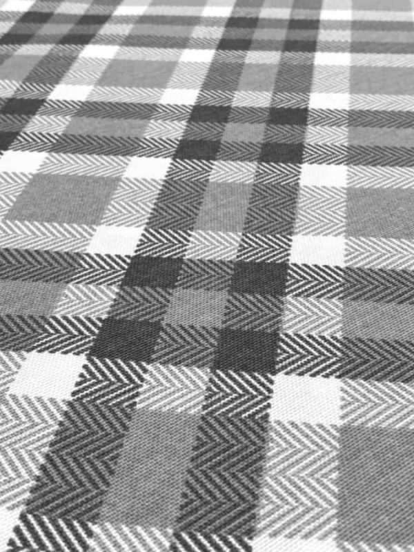 birlik1952 duck çok amaçlı dekoratif kumaş panama keteni fabric linen waterproof christmas yılbaşı desen kar tanesi ekose grey