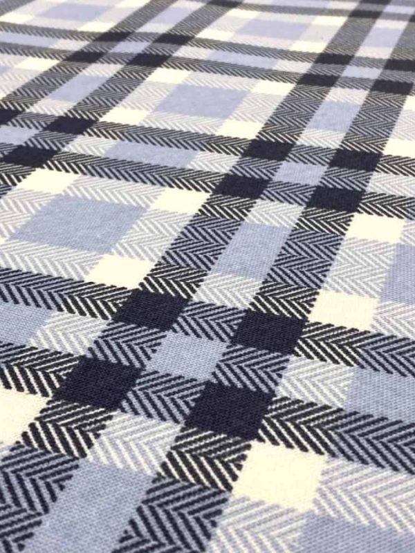 birlik1952 duck çok amaçlı dekoratif kumaş panama keteni fabric linen waterproof christmas yılbaşı desen kar tanesi ekose mavi blue