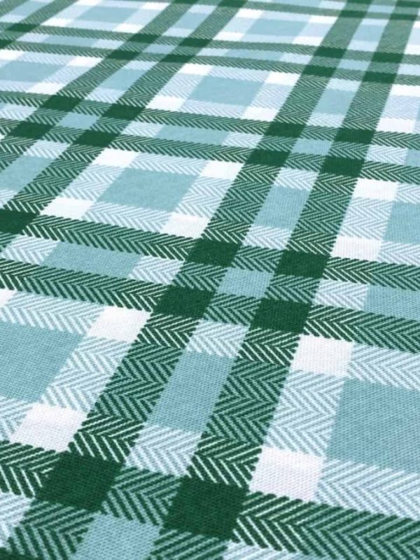 birlik1952 duck çok amaçlı dekoratif kumaş panama keteni fabric linen waterproof christmas yılbaşı desen kar tanesi ekose yeşil green