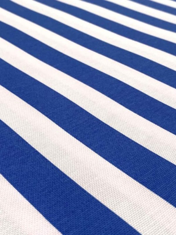 birlik1952 duck çok amaçlı dekoratif kumaş panama keteni fabric linen waterproof stripes çizgi çubuklu mavi blue