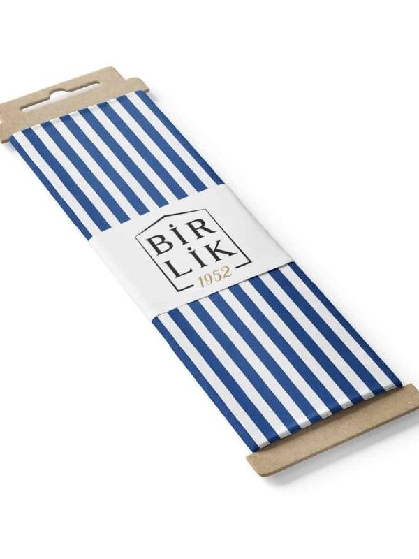 birlik1952 duck çok amaçlı dekoratif kumaş panama keteni fabric linen waterproof stripes çizgi çubuklu mavi blue