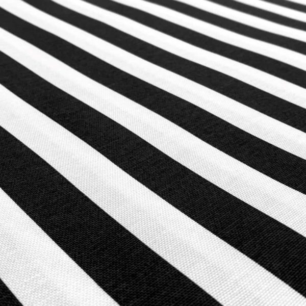 birlik1952 duck çok amaçlı dekoratif kumaş panama keteni fabric linen waterproof stripes çizgi çubuklu black siyah