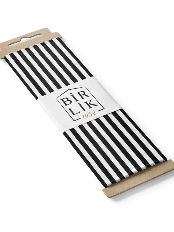 birlik1952 duck çok amaçlı dekoratif kumaş panama keteni fabric linen waterproof stripes çizgi çubuklu black siyah