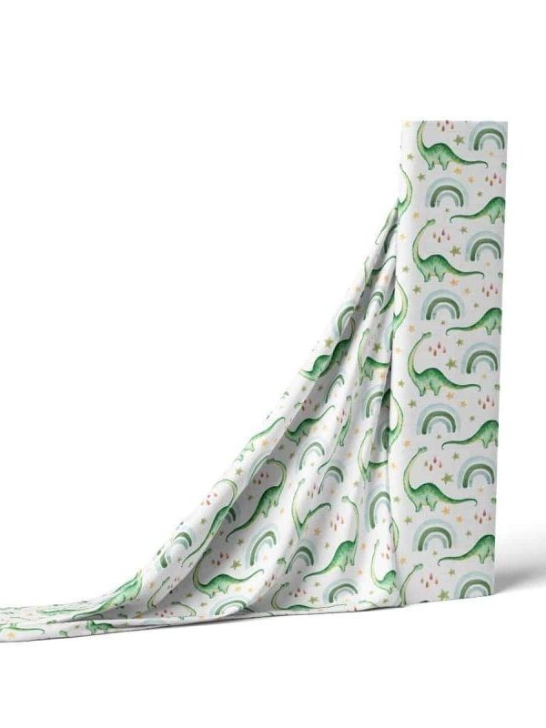 birlik1952 baby child müslin digital print dijital baskı kumaş muslin fabric whosale toptan battaniyesi swaddle blanket dino rainbow