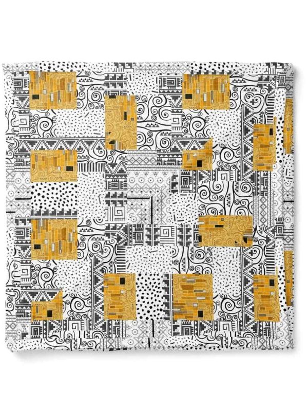 birlik1952 baby child müslin digital print dijital baskı kumaş muslin fabric whosale toptan battaniyesi swaddle blanket gustav klimt paintart