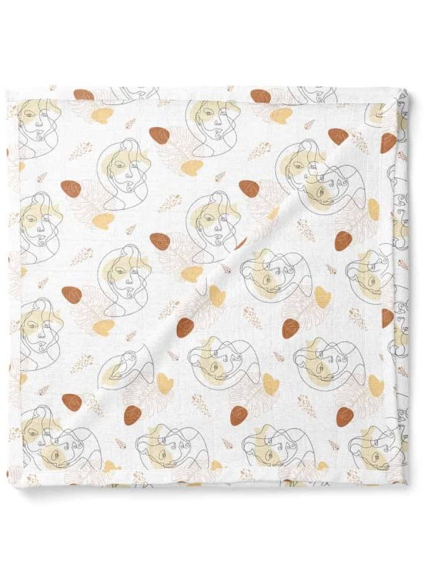 birlik1952 baby child müslin digital print dijital baskı kumaş muslin fabric whosale toptan battaniyesi swaddle blanket picasso art