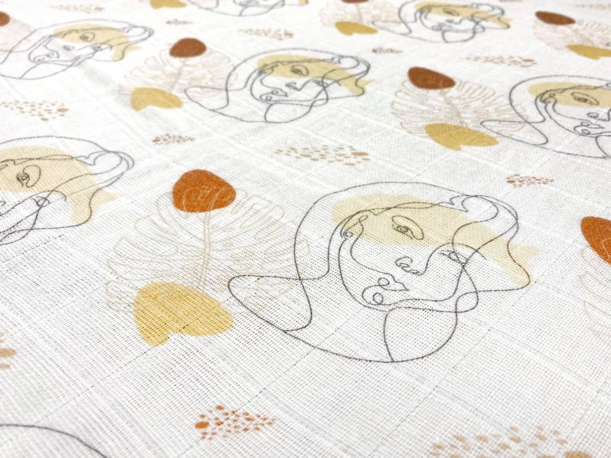 birlik1952 baby child müslin digital print dijital baskı kumaş muslin fabric whosale toptan battaniyesi swaddle blanket picasso art