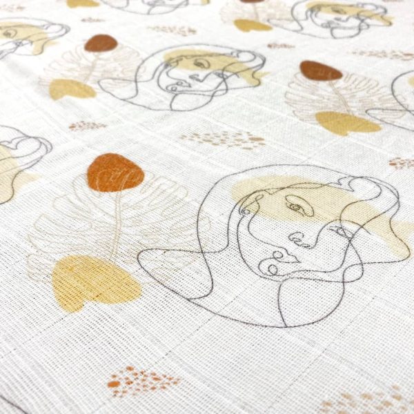 birlik1952 baby child müslin digital print dijital baskı kumaş muslin fabric whosale toptan battaniyesi swaddle blanket picasso art