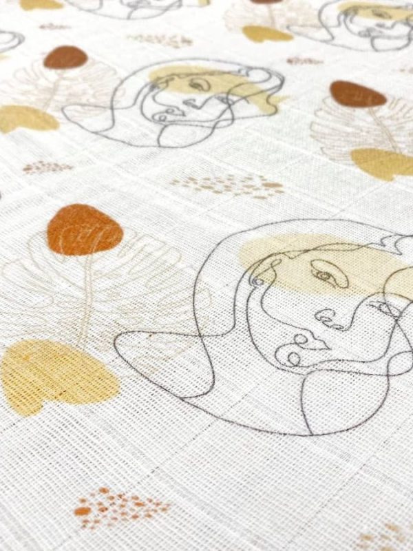 birlik1952 baby child müslin digital print dijital baskı kumaş muslin fabric whosale toptan battaniyesi swaddle blanket picasso art