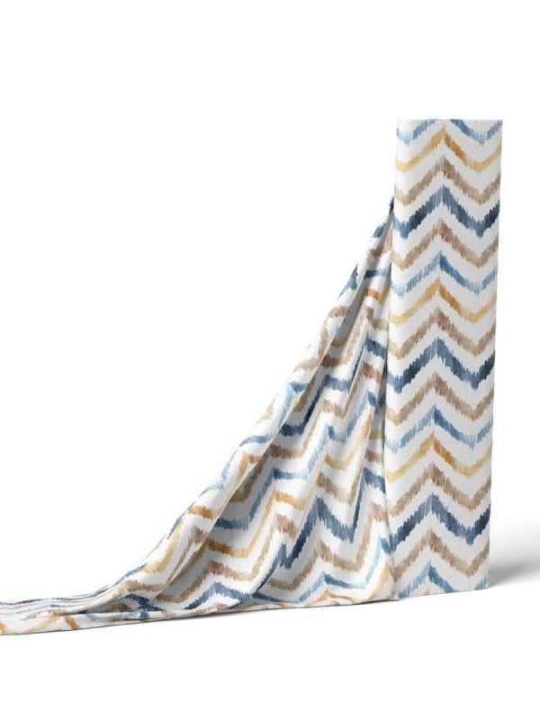 birlik1952 baby child müslin digital print dijital baskı kumaş muslin fabric whosale toptan battaniyesi swaddle blanket zigzag sarı mavi yellow blue