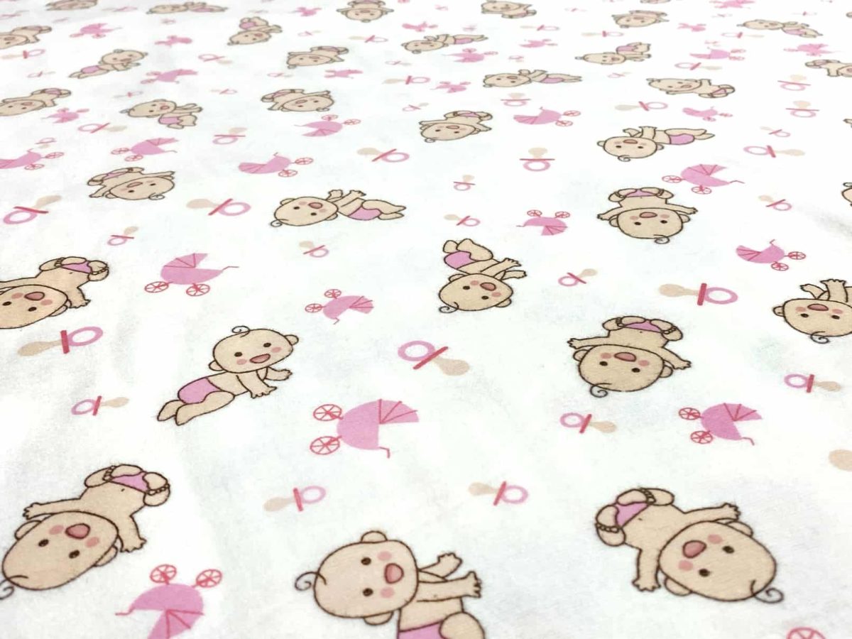 birlik1952 flanel pazen pamuklu kumaş fabric whosale tekstil toptan cotton bebek emzik pembe pink
