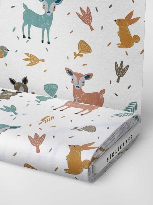 birlik1952 flanel pazen pamuklu kumaş fabric whosale tekstil toptan cotton geyik deer