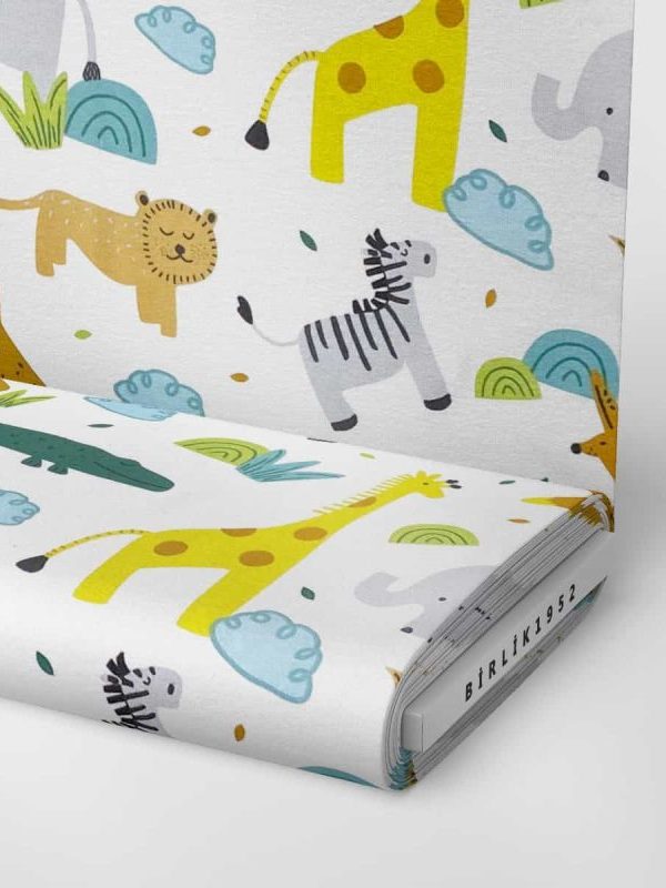 birlik1952 flanel pazen pamuklu kumaş fabric whosale tekstil toptan cotton timsah alligator crocodile zurafa giraffe