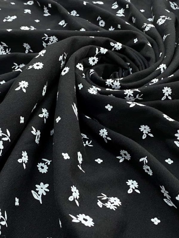 birlik1952 penye kumaş combed cotton fabric whosale turkish company şardonlu 2 iplik 3 iplik kır çiçeği siyah