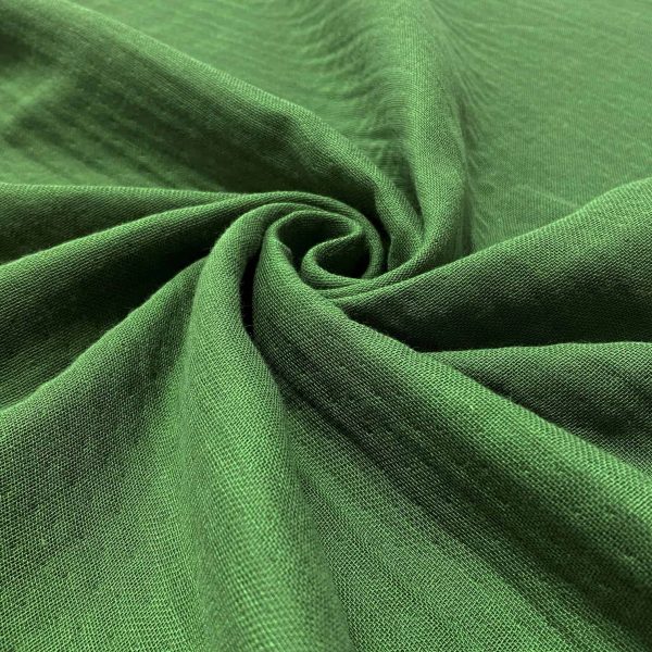 birlik1952 crinkle 4 kat multi müslin four layer gauze krinkle swaddle fabric kumaş whosale toptan çimen yeşil green
