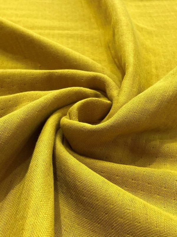 birlik1952 crinkle 4 kat multi müslin four layer gauze krinkle swaddle fabric kumaş whosale toptan sarı yellow