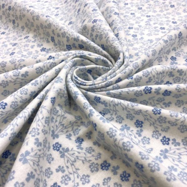 birlik1952 flanel pazen swaddle fabric whosale cotton flannel kumas pijamalık pijama pajamas kumaş çıtır çiçek flowers sarmaşık mavi