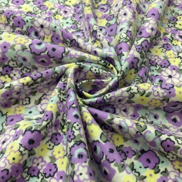 birlik1952 flanel pazen swaddle fabric whosale cotton flannel kumas pijamalık pijama pajamas kumaş çıtır çiçek flowers sarmaşık mor