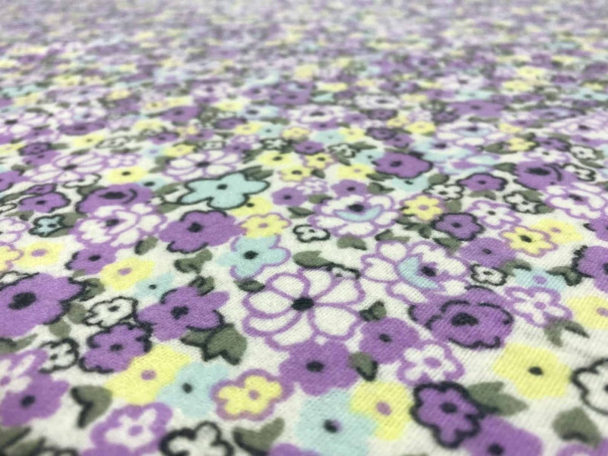 birlik1952 flanel pazen swaddle fabric whosale cotton flannel kumas pijamalık pijama pajamas kumaş çıtır çiçek flowers sarmaşık mor