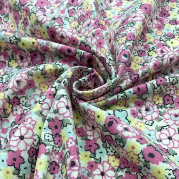 birlik1952 flanel pazen swaddle fabric whosale cotton flannel kumas pijamalık pijama pajamas kumaş çıtır çiçek flowers sarmaşık pembe