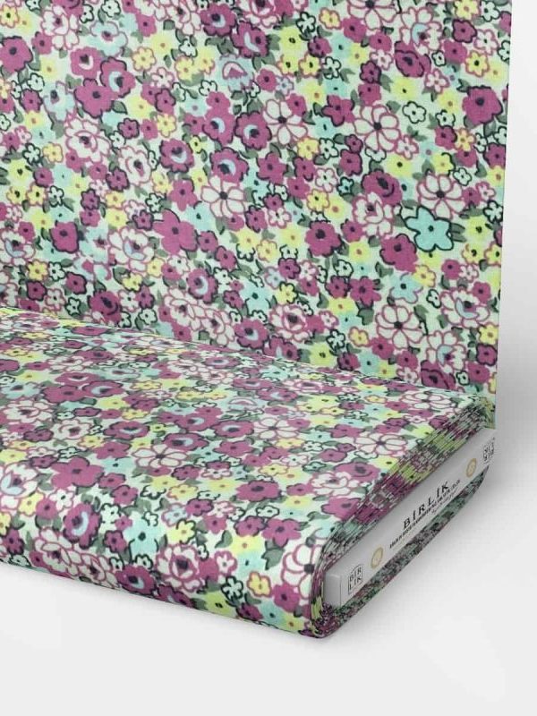 birlik1952 flanel pazen swaddle fabric whosale cotton flannel kumas pijamalık pijama pajamas kumaş çıtır çiçek flowers sarmaşık pembe