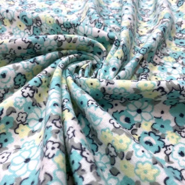 birlik1952 flanel pazen swaddle fabric whosale cotton flannel kumas pijamalık pijama pajamas kumaş çıtır çiçek flowers sarmaşık turkuaz