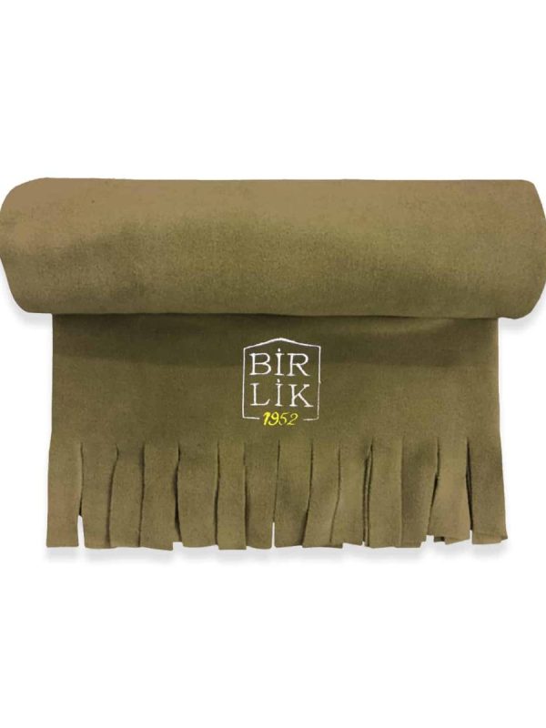 birlik1952 polar şal shawl cafe restaurant pastane restoran otel kafe kurumsal baskılı nakışlı embrodiery art logolu trademark kumaş fabric whosale promotion promosyon haki yeşil