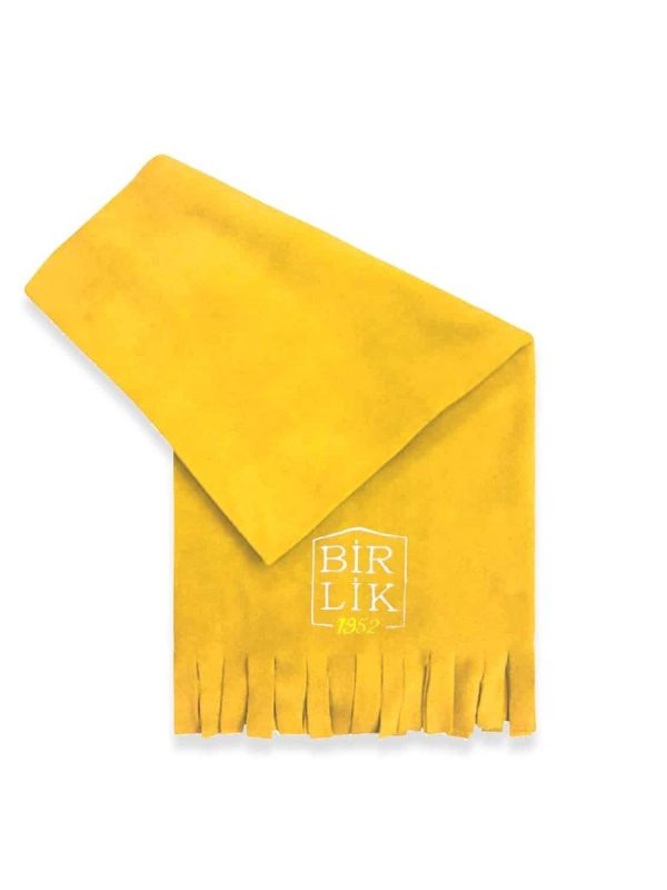 birlik1952 polar şal shawl cafe restaurant pastane restoran otel kafe kurumsal baskılı nakışlı embrodiery art logolu trademark kumaş fabric whosale promotion promosyon yellow sarı