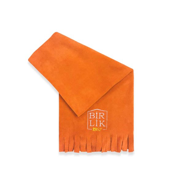 birlik1952 polar şal shawl cafe restaurant pastane restoran otel kafe kurumsal baskılı nakışlı embrodiery art logolu trademark kumaş fabric whosale promotion promosyon orange turuncu