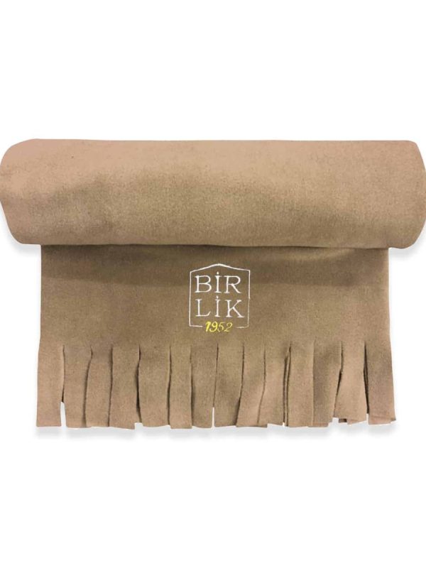 birlik1952 polar şal shawl cafe restaurant pastane restoran otel kafe kurumsal baskılı nakışlı embrodiery art logolu trademark kumaş fabric whosale promotion promosyon vizon bej