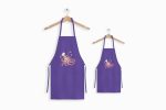 birlik1952 mutfak önlüğü önlük iş kıyafeti alpaka kitchen apron bahçıvan önlüğü gardener aşçı chef clothing personalize company logo embrodiery art whosale duck kumaş fabric panama linen purple violet menekşe