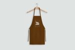 birlik1952 mutfak önlüğü önlük iş kıyafeti alpaka kitchen apron bahçıvan önlüğü gardener aşçı chef clothing personalize company logo embrodiery art whosale duck kumaş fabric panama linen brown