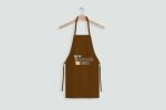 birlik1952 mutfak önlüğü önlük iş kıyafeti alpaka kitchen apron bahçıvan önlüğü gardener aşçı chef clothing personalize company logo embrodiery art whosale duck kumaş fabric panama linen brown