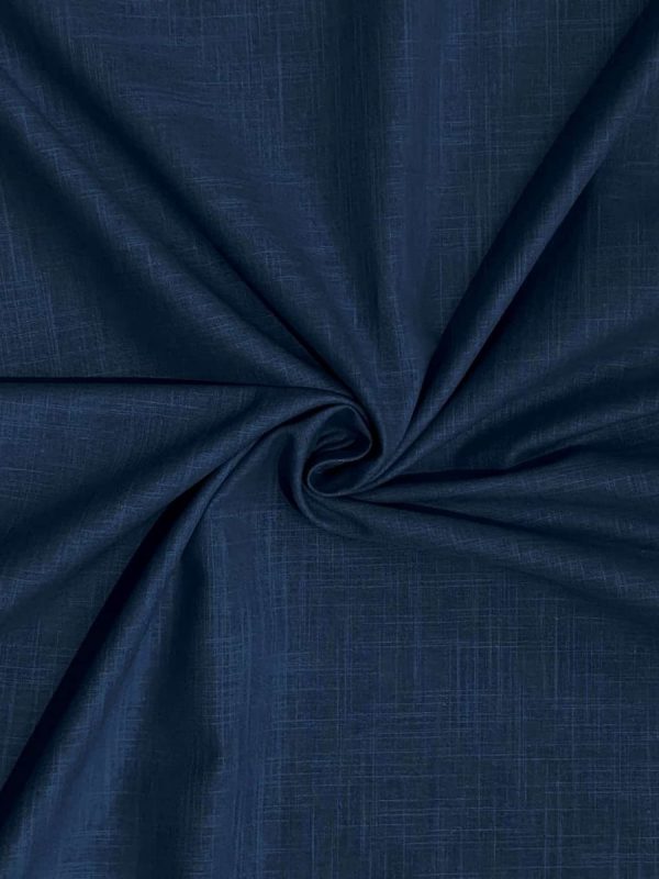 birlik1952 şantuklu pamuk keten flamlı şantuk elbiselik gömleklik kumaş shantung linen cotton shirt whosale denizli fabric lacivert