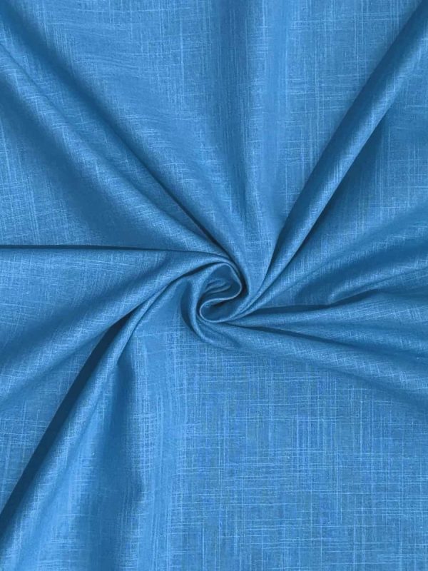 birlik1952 şantuklu pamuk keten flamlı şantuk elbiselik gömleklik kumaş shantung linen cotton shirt whosale denizli fabric mavi blue