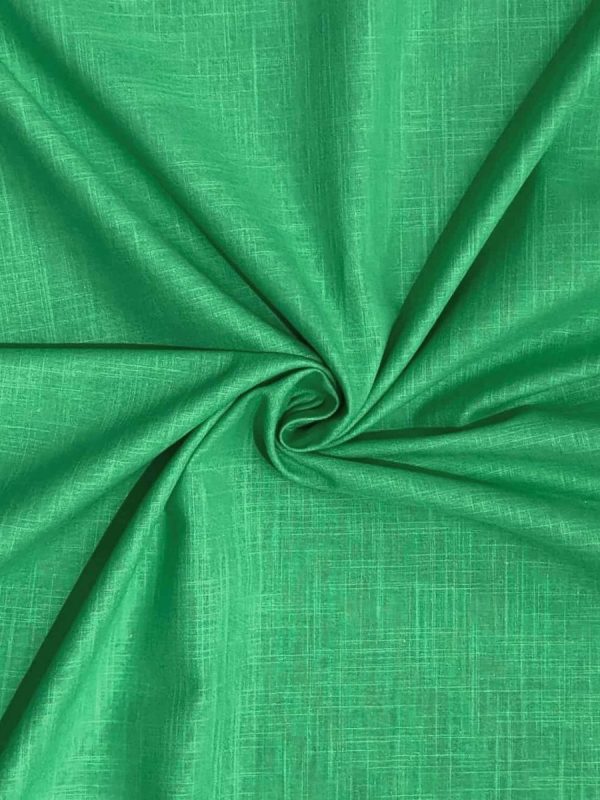 birlik1952 şantuklu pamuk keten flamlı şantuk elbiselik gömleklik kumaş shantung linen cotton shirt whosale denizli fabric yeşil green