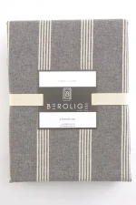 birlik1952 berolige luke bold pamuklu çift kişilik king size yıkmalı iplik boya çizgili nevresim takımı antrasit bed linen sheet fabric stripe textile