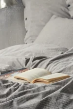 birlik1952 berolige pinstripe pamuklu çift kişilik king size yıkmalı iplik boya çizgili nevresim takımı antrasit bed linen sheet fabric stripe textile