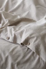birlik1952 berolige shirt kahverengi pamuklu çift kişilik king size yıkmalı iplik boya çizgili nevresim takımı antrasit bed linen sheet fabric stripe textile