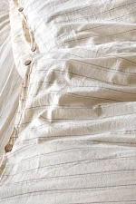 birlik1952 berolige sunday pamuklu çift kişilik king size yıkmalı iplik boya çizgili nevresim takımı antrasit bed linen sheet fabric stripe textile