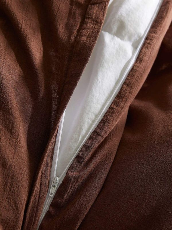 birlik1952 organik yıkanmış keten washed linen fabric nevresim seti otantik buldan babadağ işhanı el emeği handmade traditional bed linen set kahverengi brown