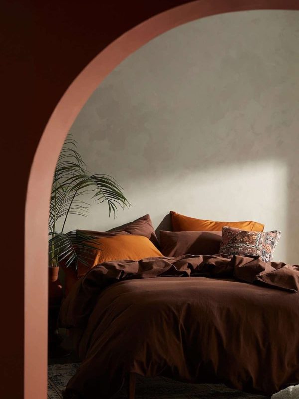 birlik1952 organik yıkanmış keten washed linen fabric nevresim seti otantik buldan babadağ işhanı el emeği handmade traditional bed linen set kahverengi brown