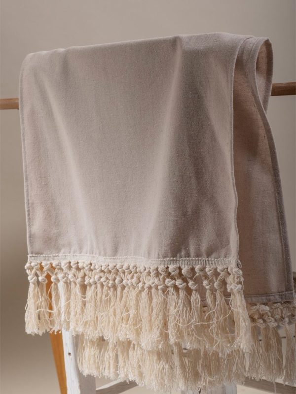 birlik1952 yıkanmış keten runner masa örtüsü table cloth linen otantik traditional dekoratif ev tekstili el örügsü bağlamalı