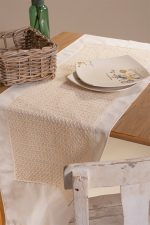 birlik1952 yıkanmış keten runner masa örtüsü table cloth linen otantik traditional dekoratif ev tekstili ortası dantel