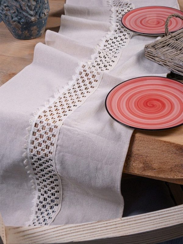 birlik1952 yıkanmış keten runner masa örtüsü table cloth linen otantik traditional dekoratif ev tekstili ortası kare dantel