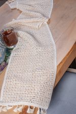 birlik1952 yıkanmış keten runner masa örtüsü table cloth linen otantik traditional dekoratif ev tekstili tam dantel