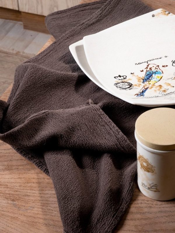 birlik1952 yıkanmış keten runner masa örtüsü table cloth linen otantik traditional dekoratif ev tekstili kahverengi brown