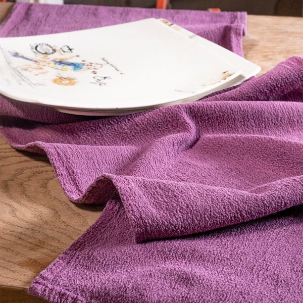 birlik1952 yıkanmış keten runner masa örtüsü table cloth linen otantik traditional dekoratif ev tekstili fuşya