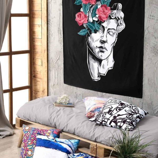 birlik1952 home bath style duvar örtüsü wallhang ev dekorasyon home decaration panama linen printed davut david