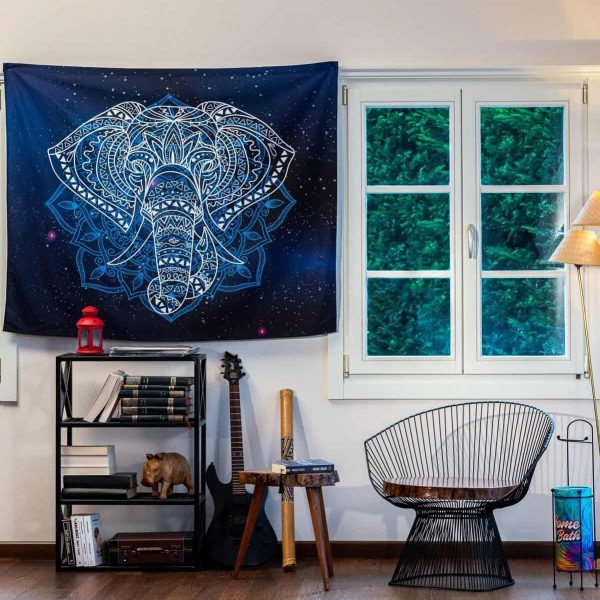 birlik1952 home bath style duvar örtüsü wallhang ev dekorasyon home decaration panama linen printed elephant